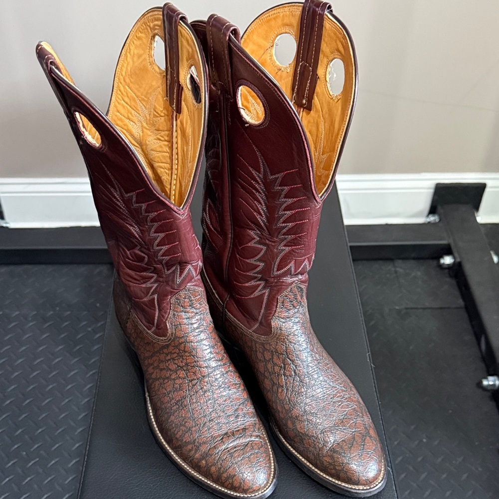 Nocona white label Cowboy Western boots Men's Sz 10.5 D